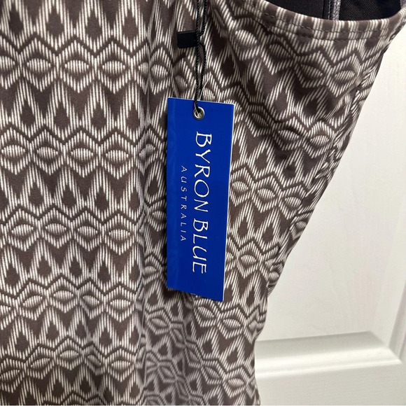 Byron Bay Australia Bathing Swim Suit Tan tribal twist Tummy control Size 14 - Picture 4 of 7